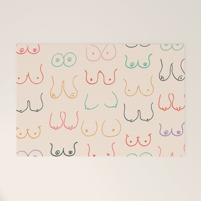 Pastel Boobs Drawing Welcome Mat Gallery Image 1