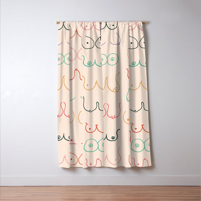 Pastel Boobs Drawing Window Curtain Gallery Image 3