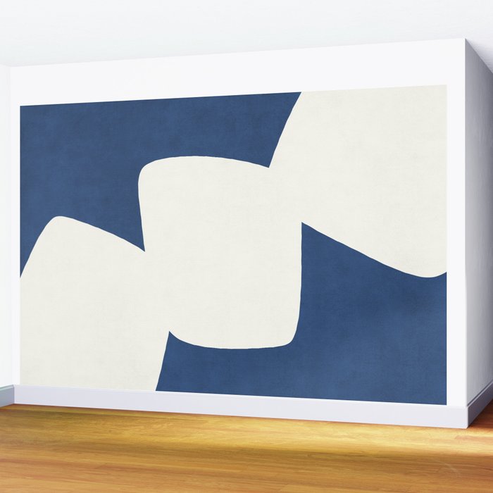 Minimal Shapes blue Wall Mural Gallery Image 2