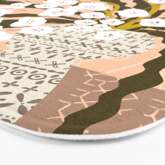 Matisse Flower Vase modern Illustration earthy colors Bath Mat Gallery Image 3