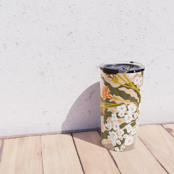 Matisse Flower Vase modern Illustration earthy colors Travel Mug Gallery Image 4