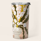 Matisse Flower Vase modern Illustration earthy colors Travel Mug Gallery Image 2