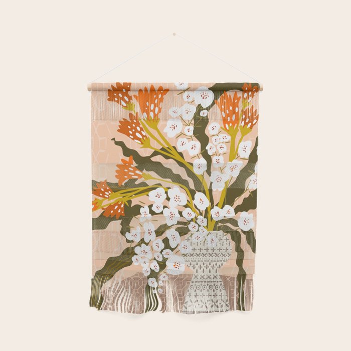 Matisse Flower Vase modern Illustration earthy colors Wall Hanging Gallery Image 1