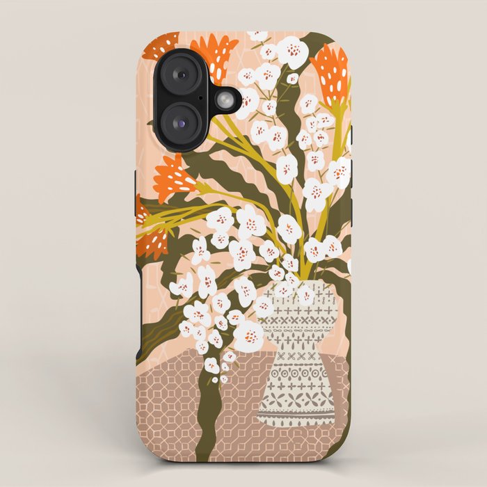 Matisse Flower Vase modern Illustration earthy colors iPhone Case Gallery Image 1
