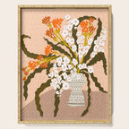 Matisse Flower Vase modern Illustration earthy colors Serving Tray Gallery Image 1