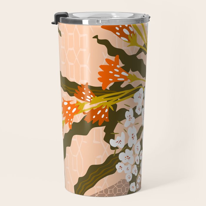 Matisse Flower Vase modern Illustration earthy colors Travel Mug Gallery Image 3
