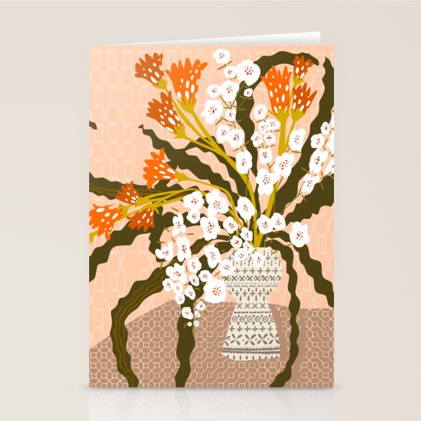 Matisse Flower Vase modern Illustration earthy colors Stationery Card Gallery Image 1
