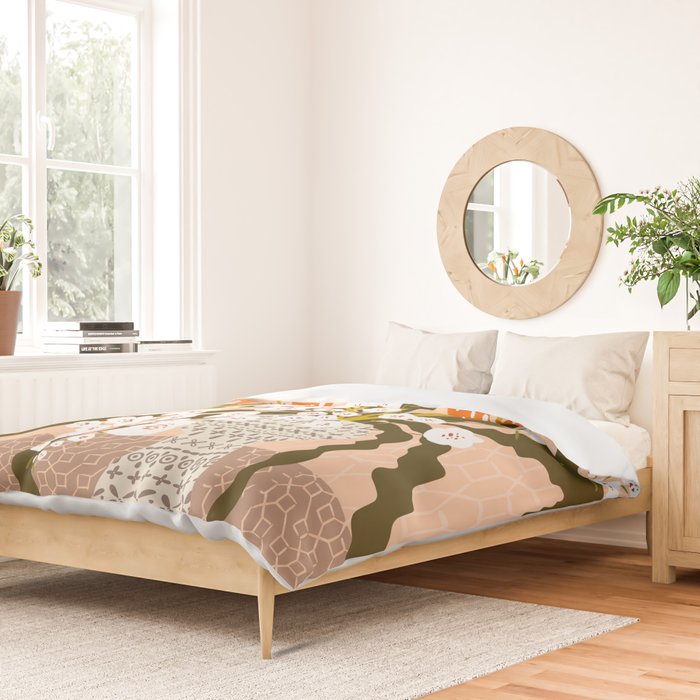 Matisse Flower Vase modern Illustration earthy colors Duvet Cover Gallery Image 2