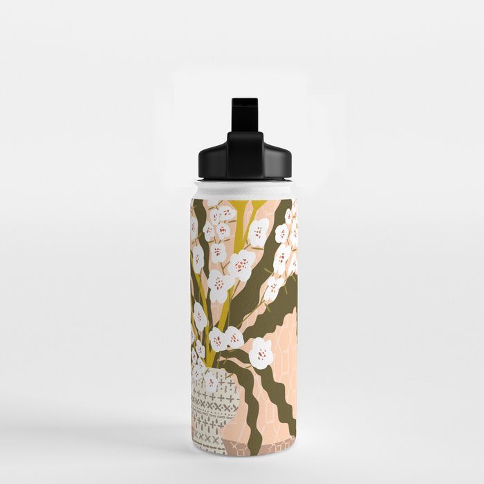 Matisse Flower Vase modern Illustration earthy colors Water Bottle Gallery Image 2