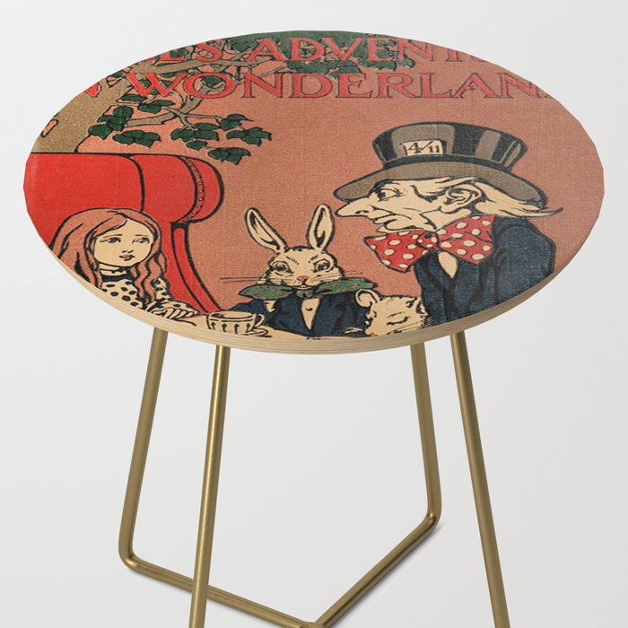 Vintage Alice's Adventures in Wonderland Book Cover Side Table Gallery Image 2