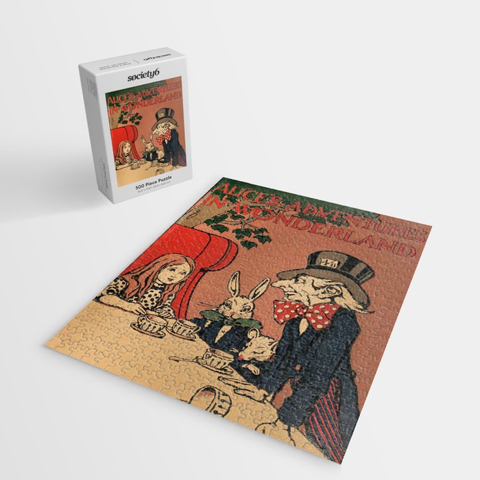 Vintage Alice's Adventures in Wonderland Book Cover Jigsaw Puzzle Gallery Image 2