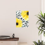 Big yellow watercolor flowers Poster Gallery Image 2