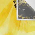 Big yellow watercolor flowers Wall Tapestry Gallery Image 3