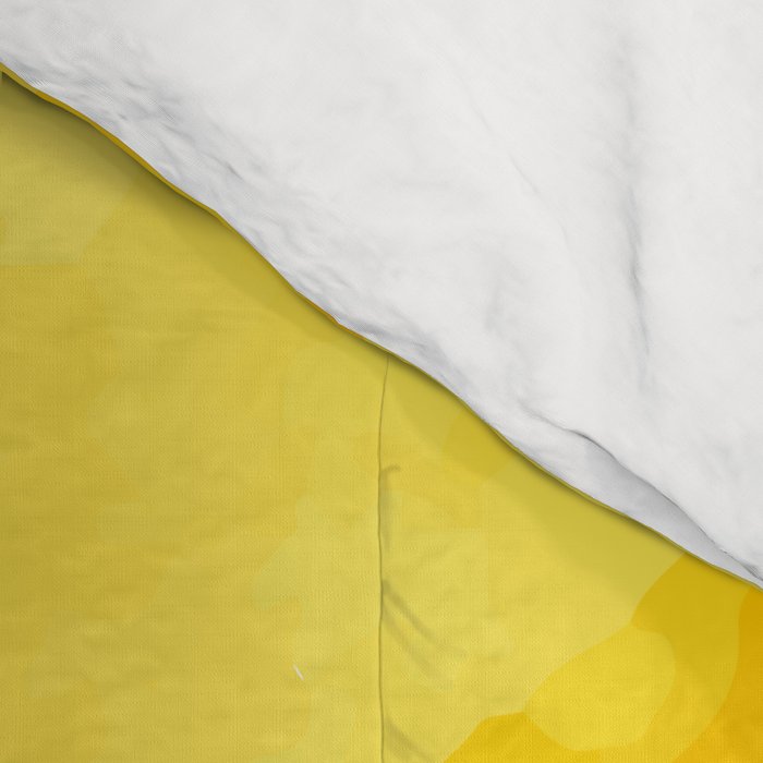 Big yellow watercolor flowers Comforter Gallery Image 4