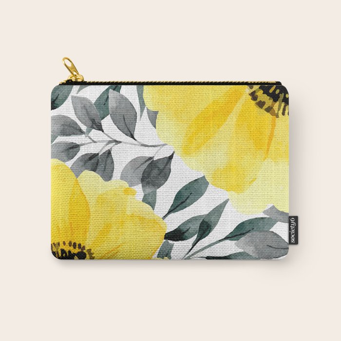 Big yellow watercolor flowers Carry All Pouch Gallery Image 1