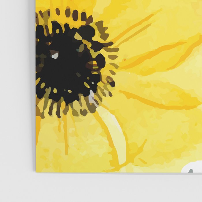 Big yellow watercolor flowers Poster Gallery Image 3