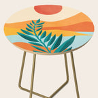 Mountain Sunset Colorful Landscape Illustration Side Table Gallery Image 2