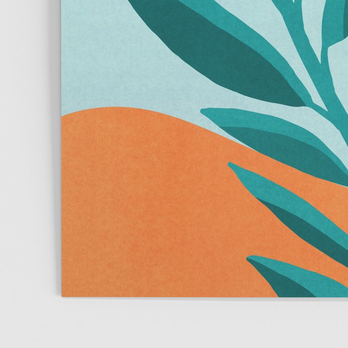 Mountain Sunset Colorful Landscape Illustration Poster Gallery Image 3