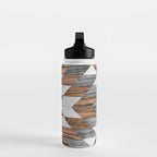 Urban Tribal Pattern No.12 - Aztec - Wood Water Bottle Gallery Image 3