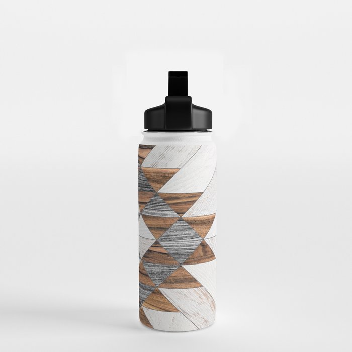 Urban Tribal Pattern No.12 - Aztec - Wood Water Bottle Gallery Image 2