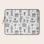 Black and white ancient greek statue pattern Laptop Sleeve Gallery Image 1