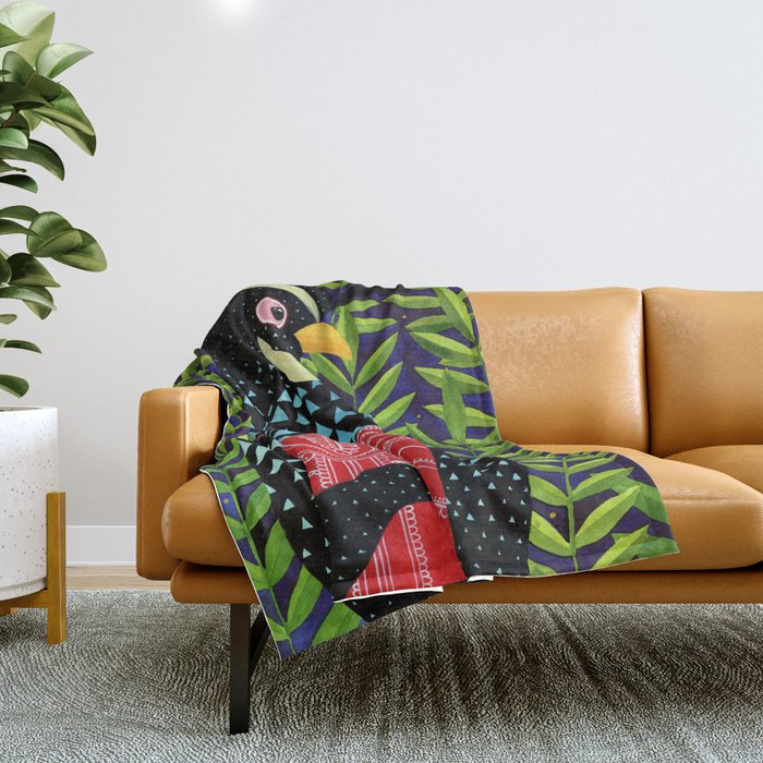 The quail prince has arrived Throw Blanket Gallery Image 1