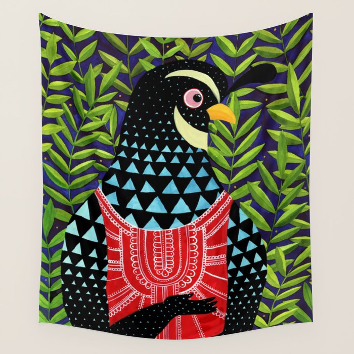 The quail prince has arrived Wall Tapestry Gallery Image 4