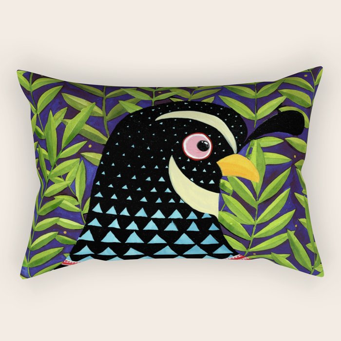 The quail prince has arrived Rectangular Pillow Gallery Image 1