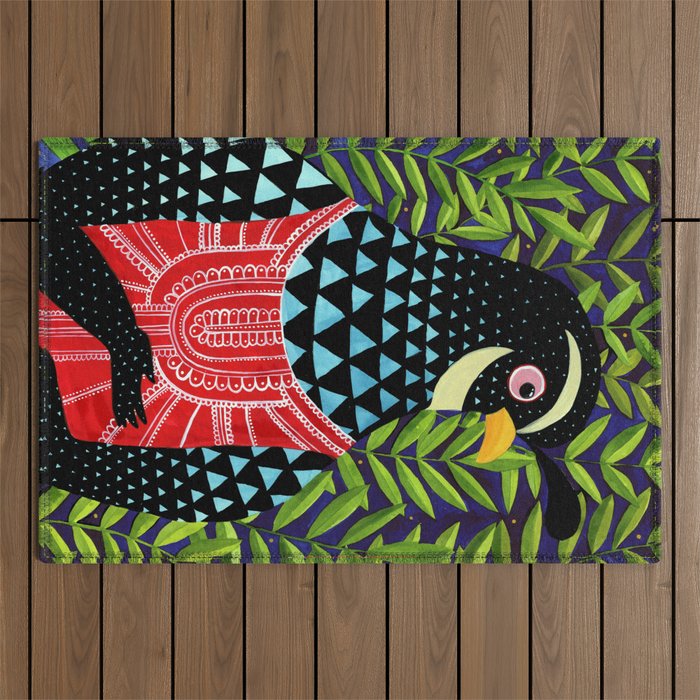 The quail prince has arrived Outdoor Rug Gallery Image 1