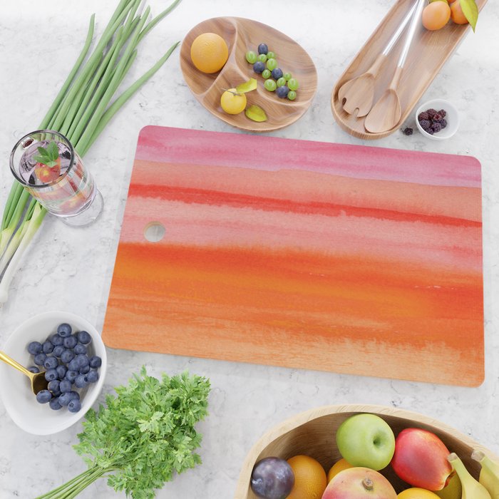 Watercolor Sunset Sky Cutting Board Gallery Image 2