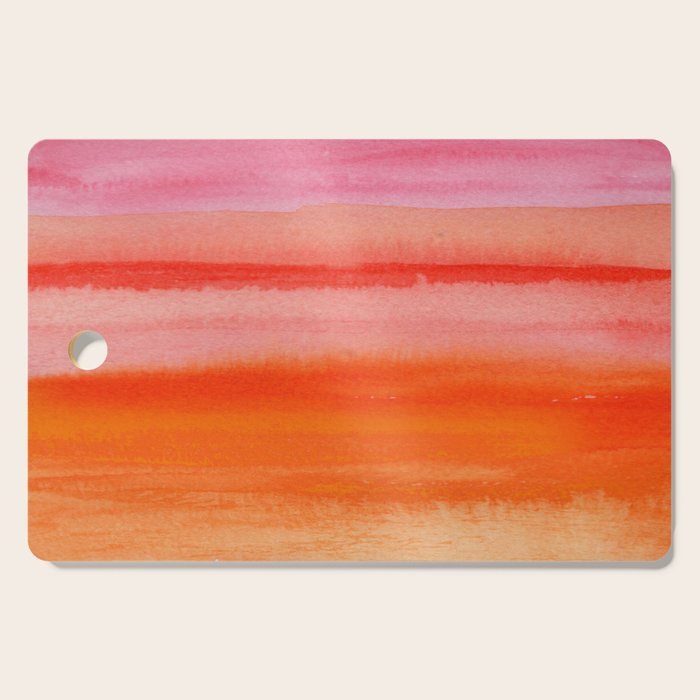 Watercolor Sunset Sky Cutting Board Gallery Image 1