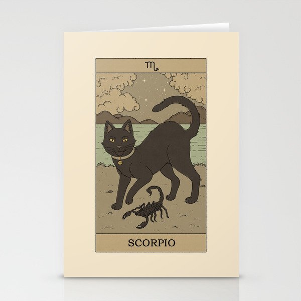 Scorpio Cat Stationery Card Gallery Image 2