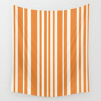 Classic Stripes XLVI - Retro Orange Wall Tapestry Gallery Image 4