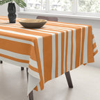 Classic Stripes XLVI - Retro Orange Tablecloth Gallery Image 3