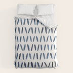 Strokes Pattern | Indigo Watercolor Painting Duvet Cover Gallery Image 6
