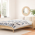 Strokes Pattern | Indigo Watercolor Painting Duvet Cover Gallery Image 2