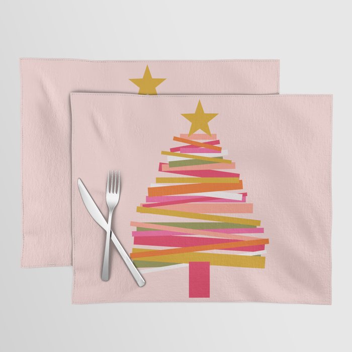 Ribbon Christmas Tree - candy Placemat Gallery Image 1