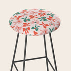 Playful Scattered Coquette Bows Festive Green Red and Pink Stool Gallery Image 2