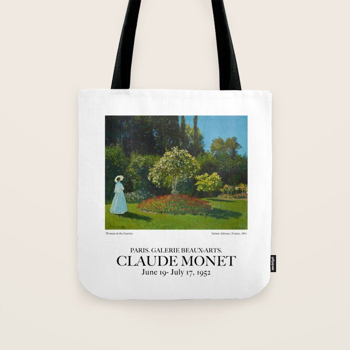 Lady in the Garden by Claude Monet Tote Bag Gallery Image 1