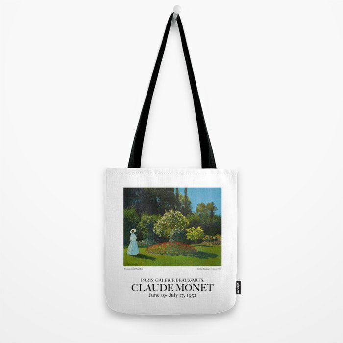 Lady in the Garden by Claude Monet Tote Bag Gallery Image 2