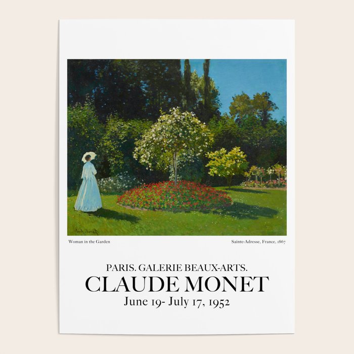 Lady in the Garden by Claude Monet Poster Gallery Image 1