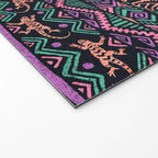 Mangatsika Mountain Stripe - Peach, Teal, Purple Welcome Mat Gallery Image 2