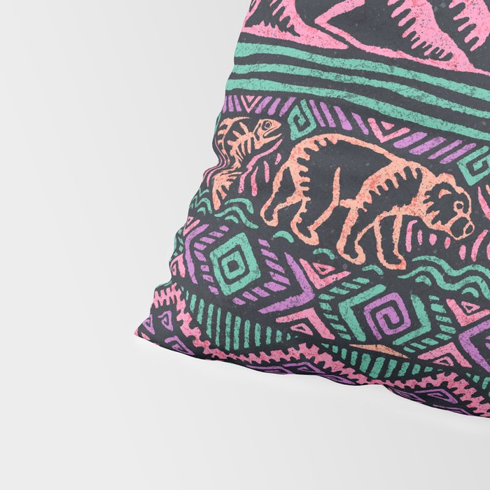 Mangatsika Mountain Stripe - Peach, Teal, Purple Pillow Sham Gallery Image 4