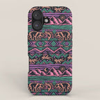 Mangatsika Mountain Stripe - Peach, Teal, Purple iPhone Case Gallery Image 1