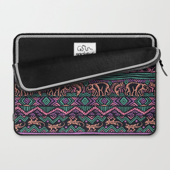 Mangatsika Mountain Stripe - Peach, Teal, Purple Laptop Sleeve Gallery Image 2