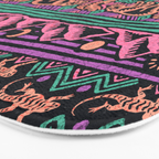 Mangatsika Mountain Stripe - Peach, Teal, Purple Bath Mat Gallery Image 3
