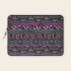 Mangatsika Mountain Stripe - Peach, Teal, Purple Laptop Sleeve Gallery Image 1