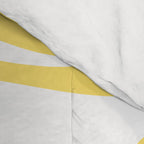 Retro Liquid Swirl Contemporary Abstract Pattern 2 in Yellow and White Comforter Gallery Image 4