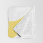 Retro Liquid Swirl Contemporary Abstract Pattern 2 in Yellow and White Throw Blanket Gallery Image 3
