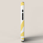 Retro Liquid Swirl Contemporary Abstract Pattern 2 in Yellow and White iPhone Case Gallery Image 2